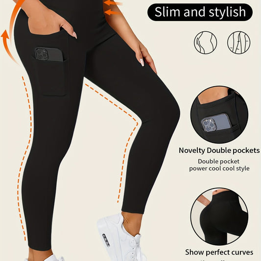 Sophie | Solid color yoga pants with pocket and high stretch - 07/112024 1 - DYAVOR®