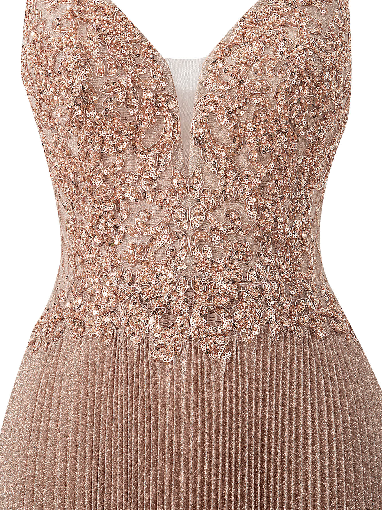 Elizabeth Rose Pink | A-line Floor Length Glitter Jersey Prom Dress with Appliques and Sequins - Prom Dresses - DYAVOR®