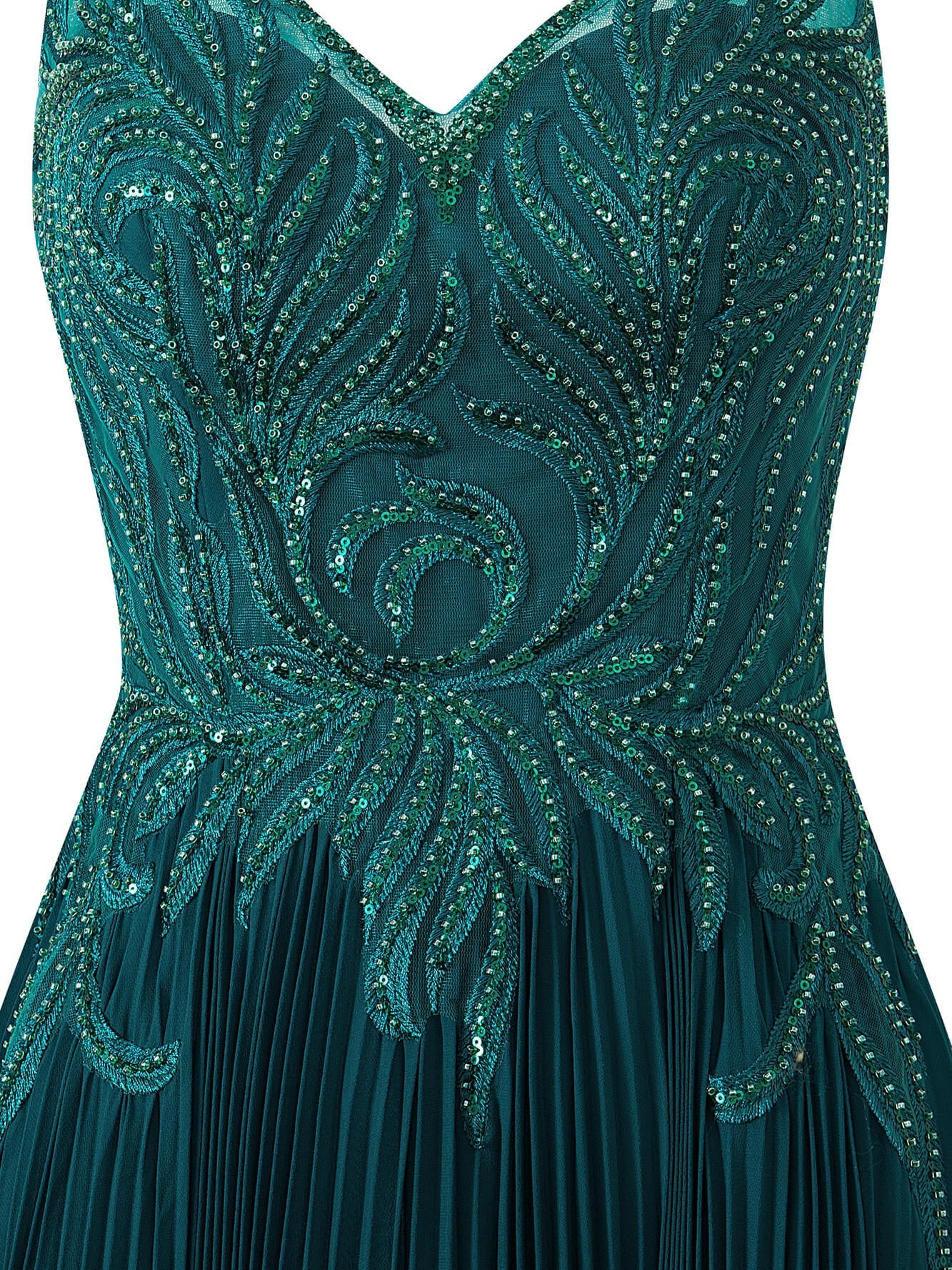 Abigail Dark Green | A-line V-neck Chiffon Prom Dress - Prom Dresses - DYAVOR®