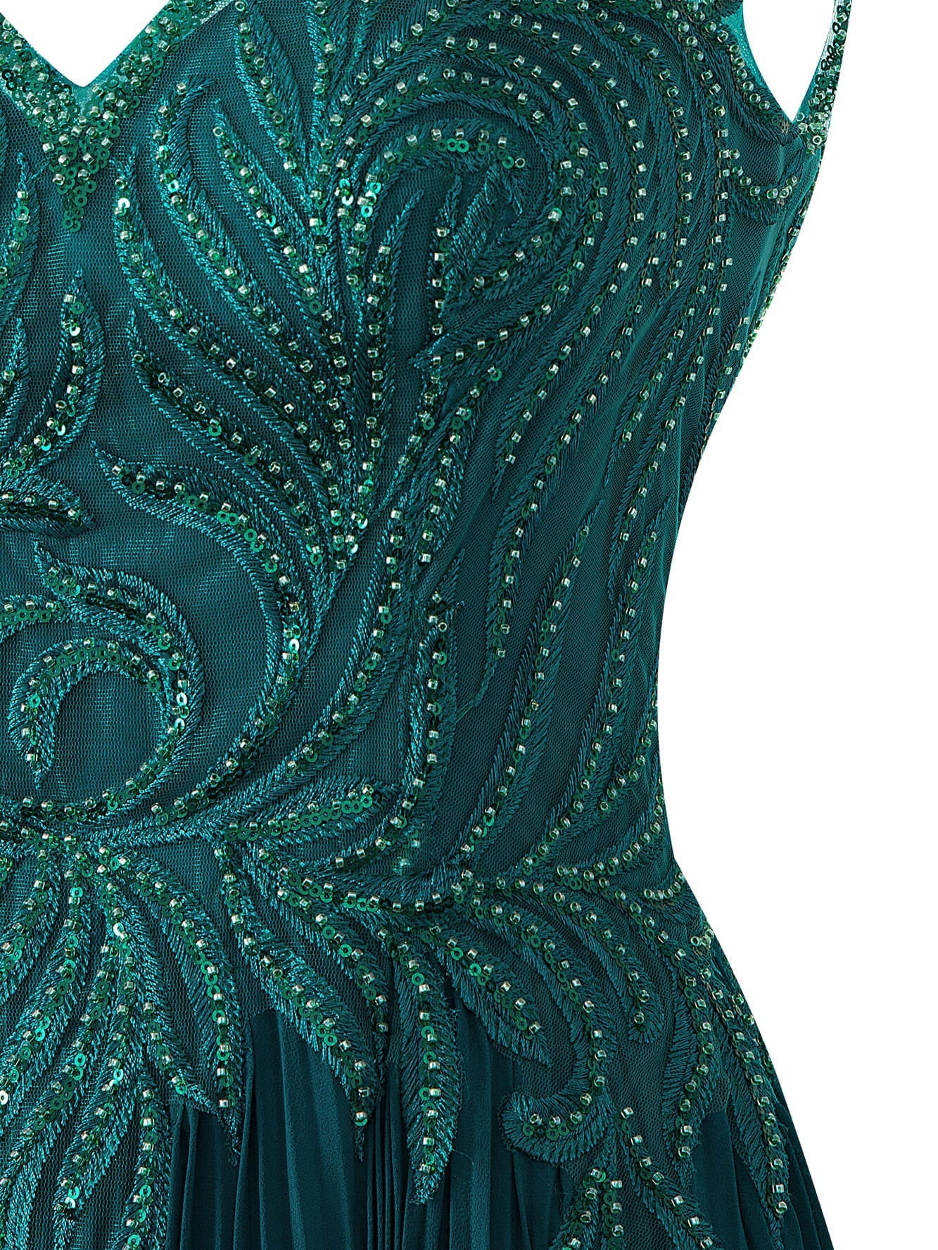 Abigail Dark Green | A-line V-neck Chiffon Prom Dress - Prom Dresses - DYAVOR®