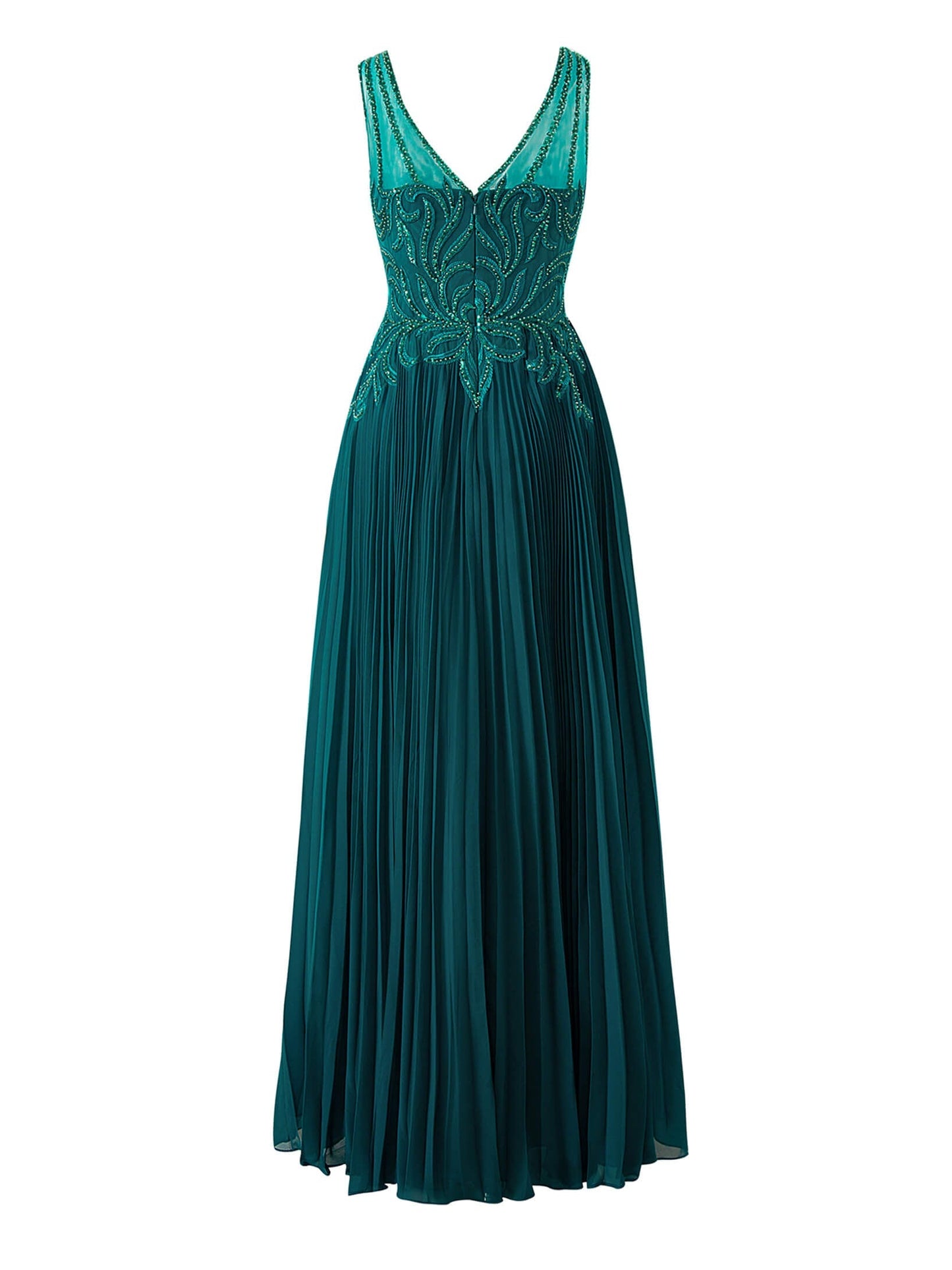 Abigail Dark Green | A-line V-neck Chiffon Prom Dress - Prom Dresses - DYAVOR®