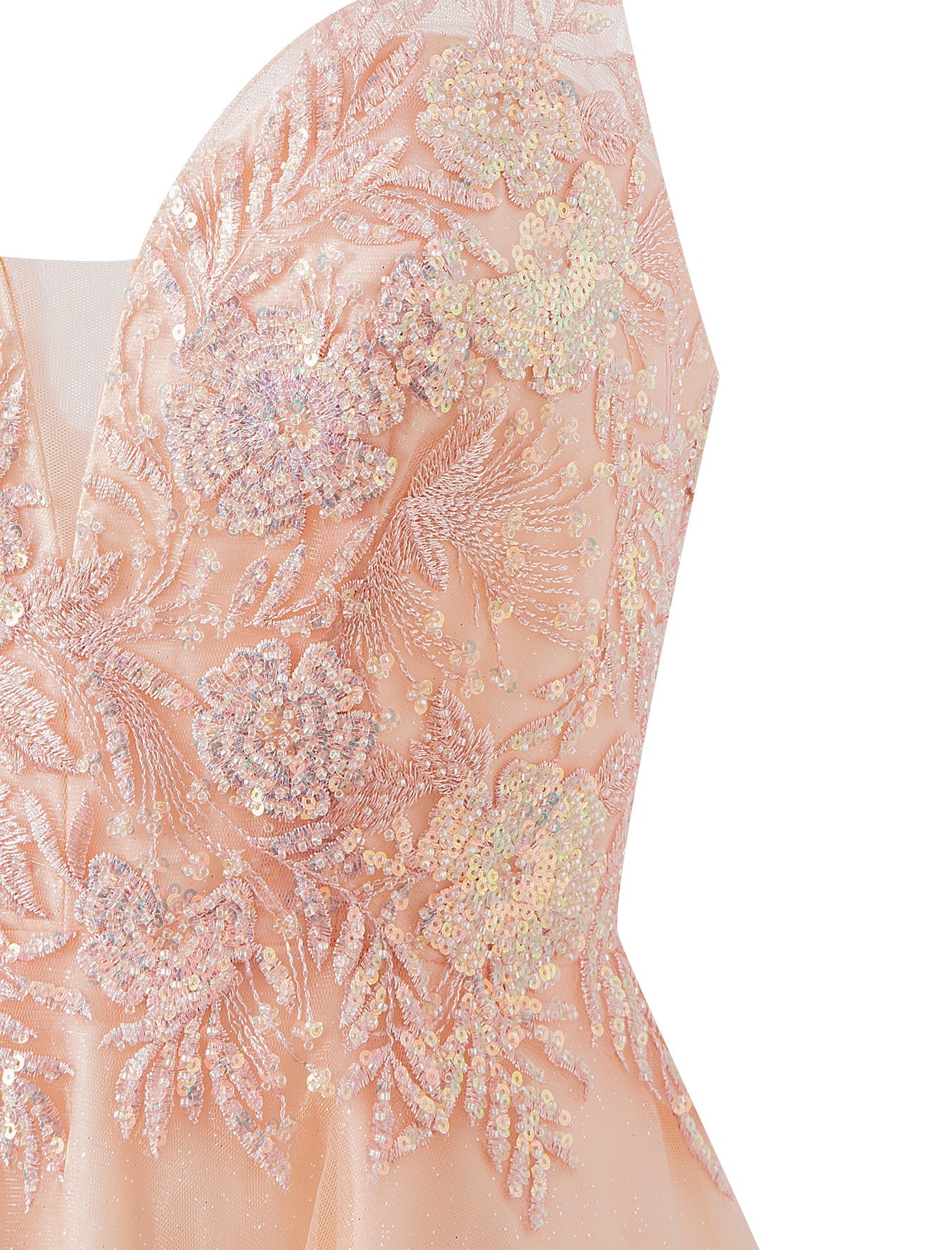 Grace | A-line Short Spaghetti Strap Glitter Tulle Homecoming Dress - Cocktail Dress - DYAVOR®