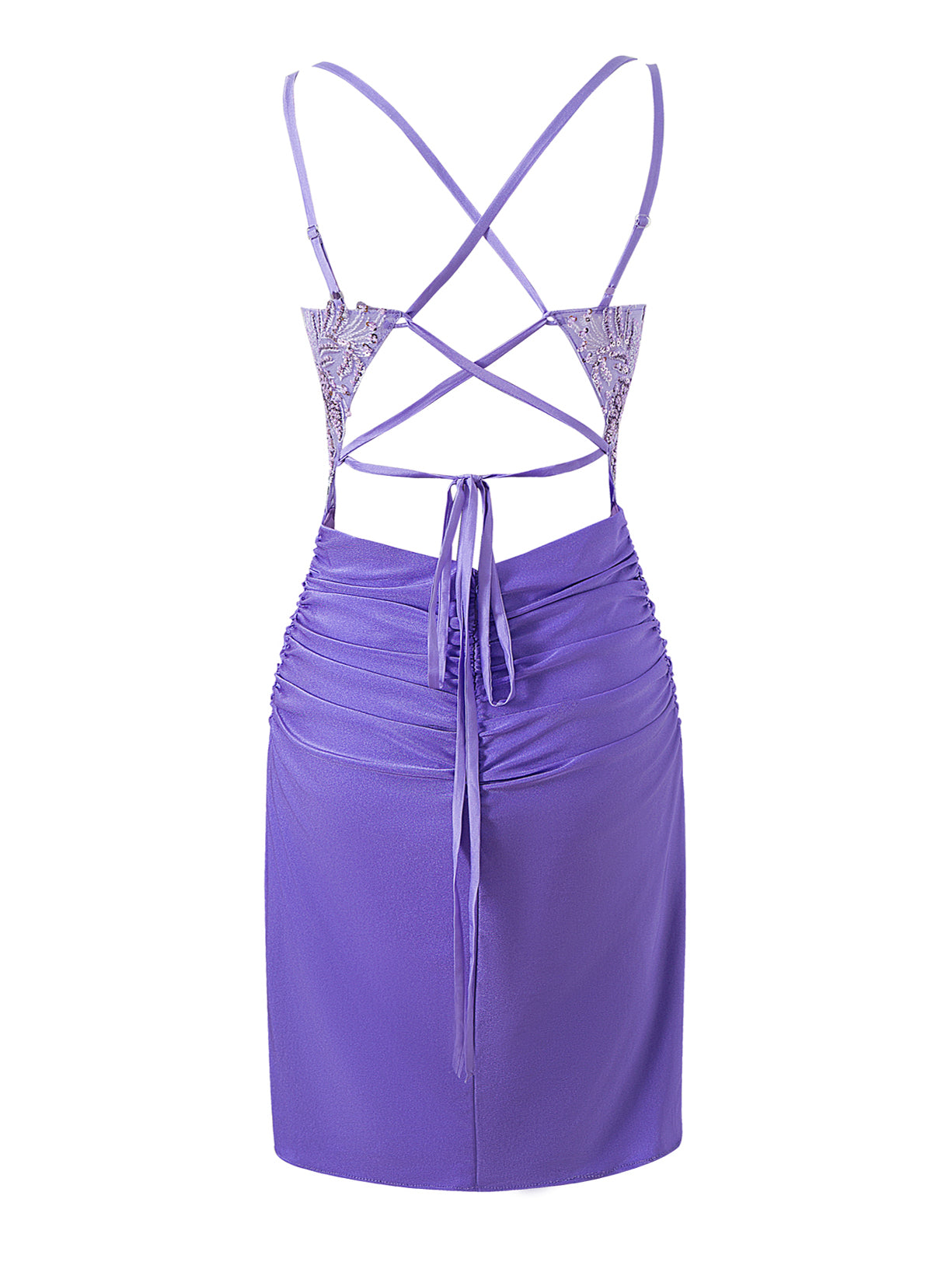 Ella Blue | Sheath Short V Neck Jersey Homecoming Dress - Cocktail Dress - DYAVOR®