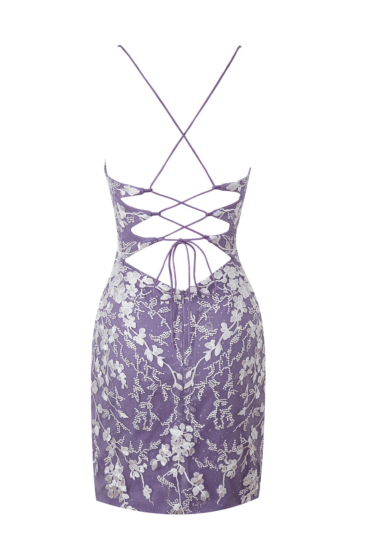 Savannah | Sheath Short Spaghetti Straps Lace Homecoming Dress - Cocktail Dress - DYAVOR®
