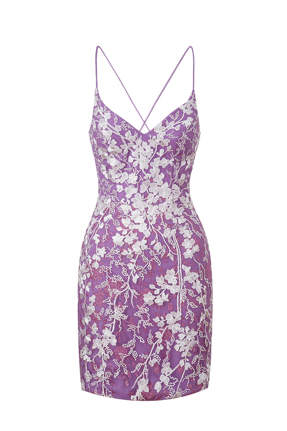 Savannah | Sheath Short Spaghetti Straps Lace Homecoming Dress - Cocktail Dress - DYAVOR®