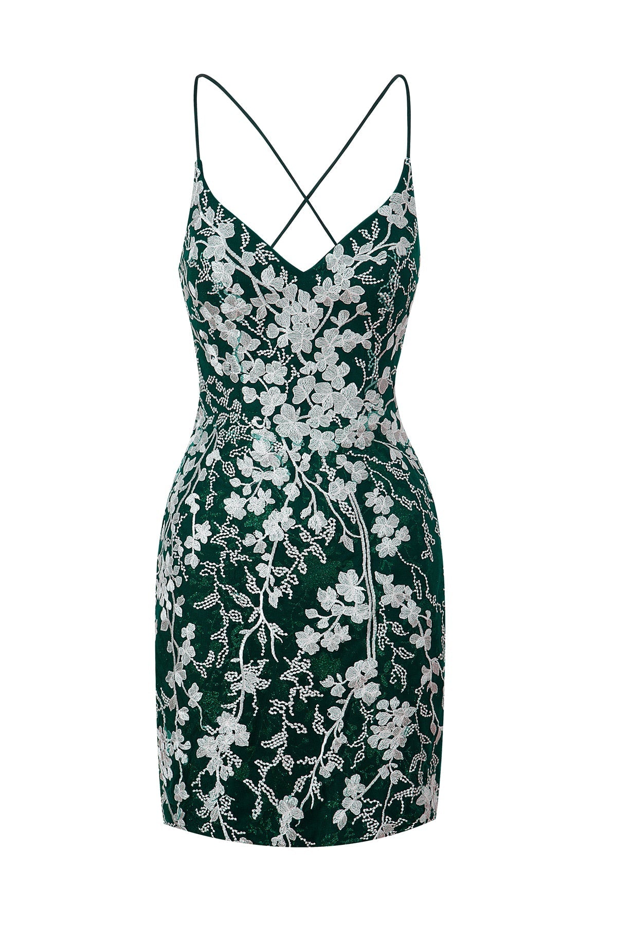 Savannah | Sheath Short Spaghetti Straps Lace Homecoming Dress - Cocktail Dress - DYAVOR®