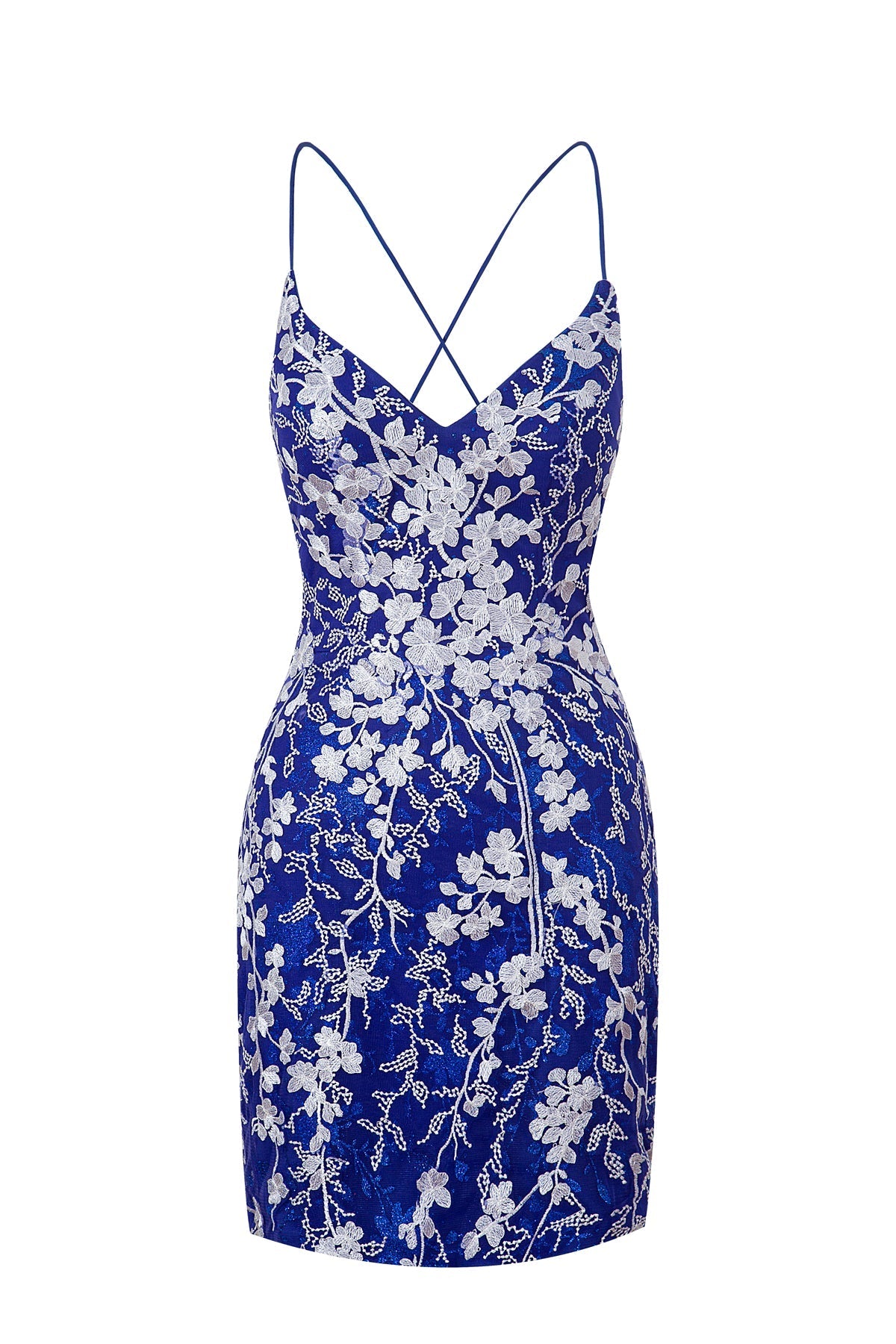 Savannah | Sheath Short Spaghetti Straps Lace Homecoming Dress - Cocktail Dress - DYAVOR®