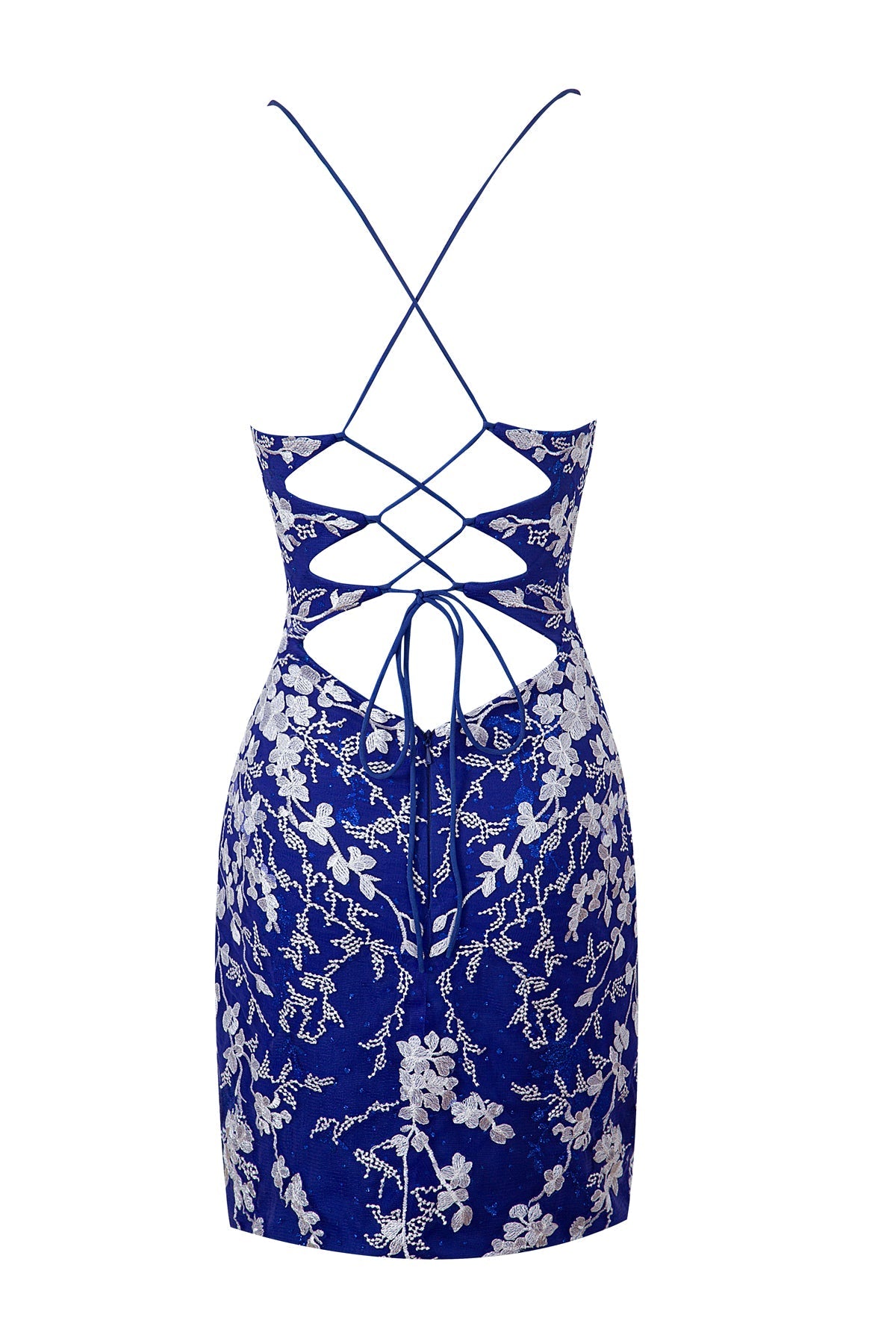 Savannah | Sheath Short Spaghetti Straps Lace Homecoming Dress - Cocktail Dress - DYAVOR®