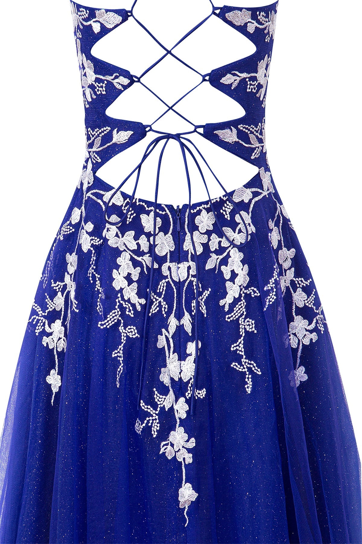 Bella | Aline Short Glitter Tulle Homecoming Dress with Appliques - Cocktail Dress - DYAVOR®