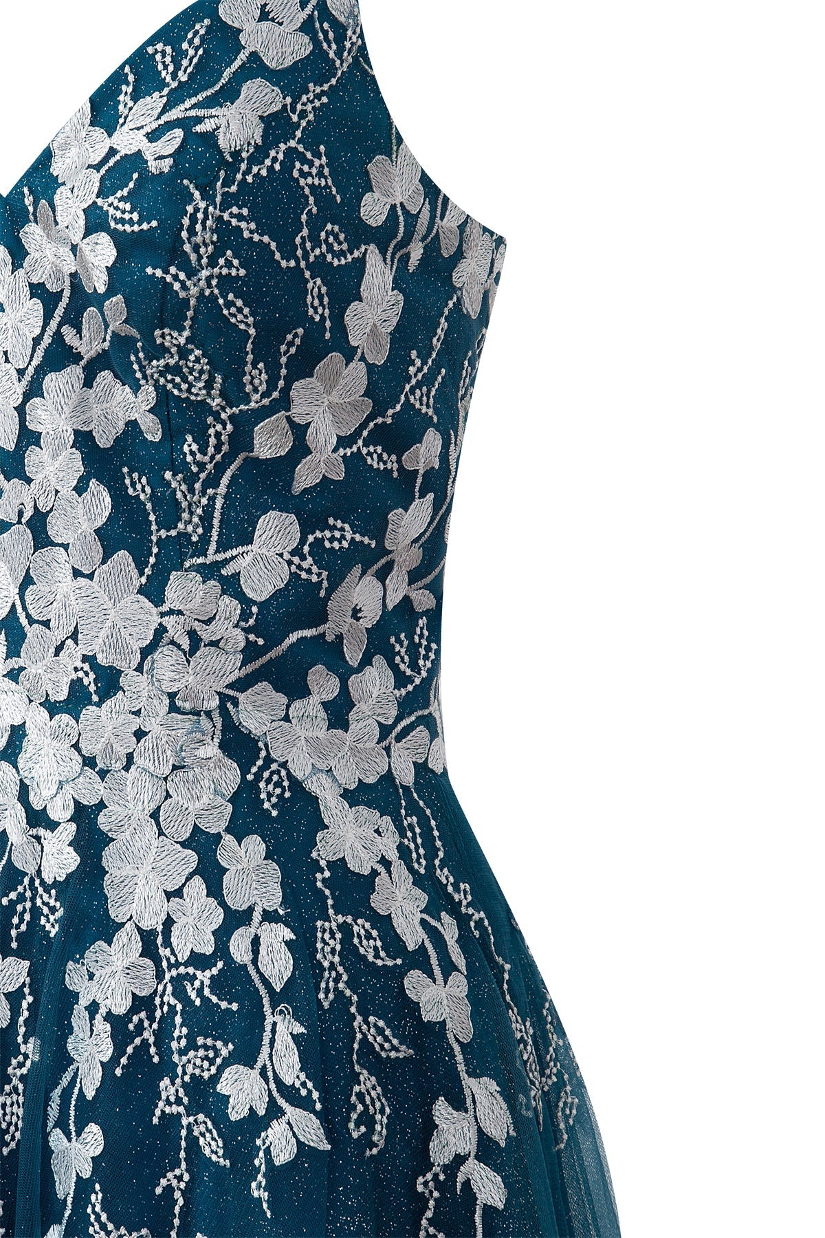 Bella | Aline Short Glitter Tulle Homecoming Dress with Appliques - Cocktail Dress - DYAVOR®