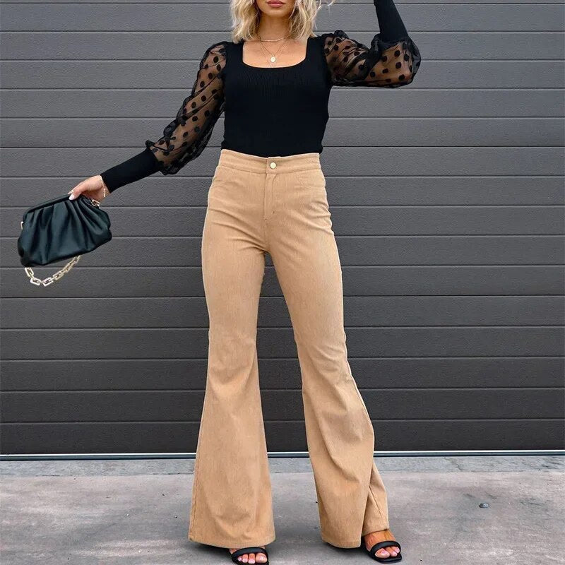 Carra - pants with flared legs - 07/112024 3 - DYAVOR®