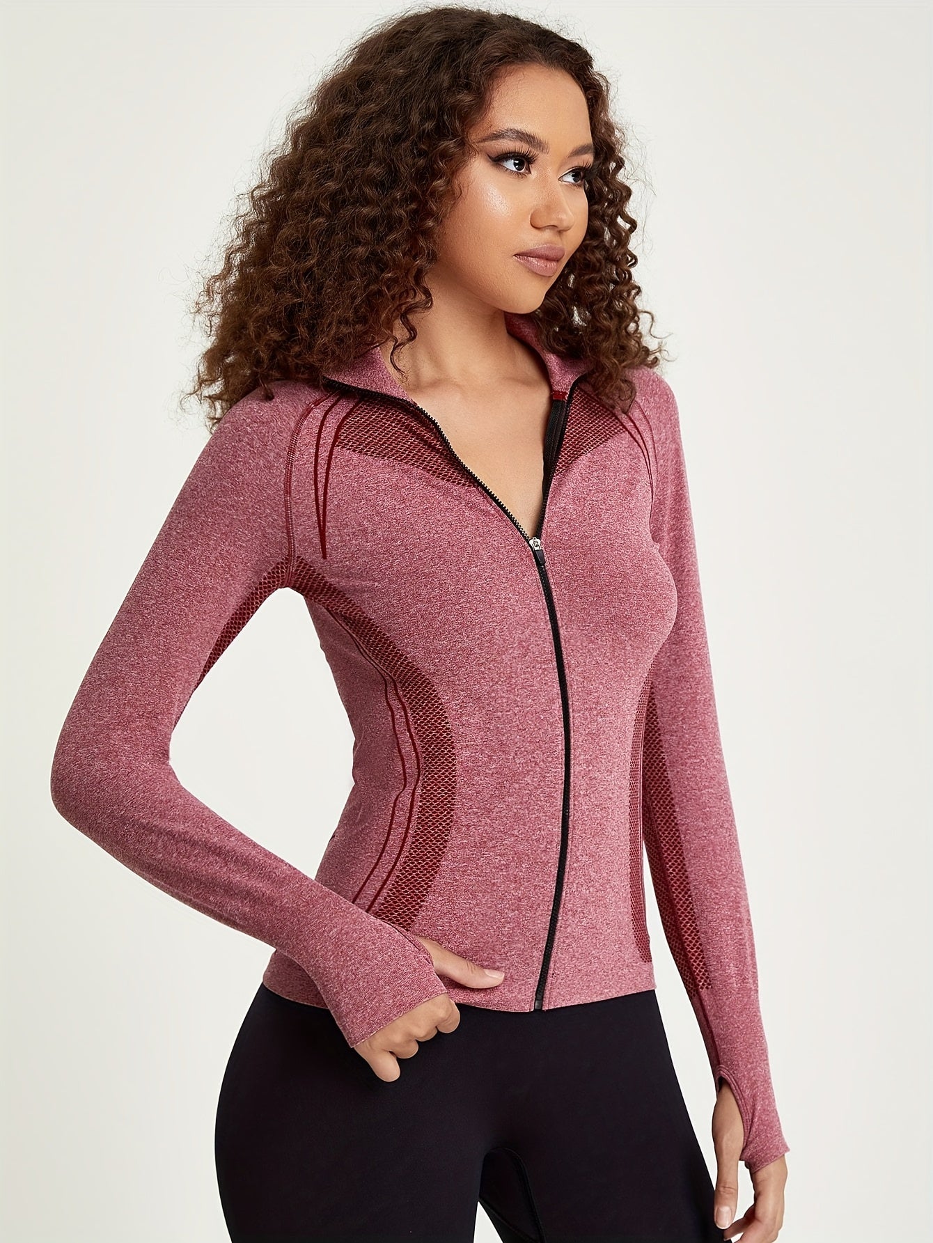 Fien | Sporty women's long sleeve track jacket with stripe decoration - 07/112024 1 - DYAVOR®