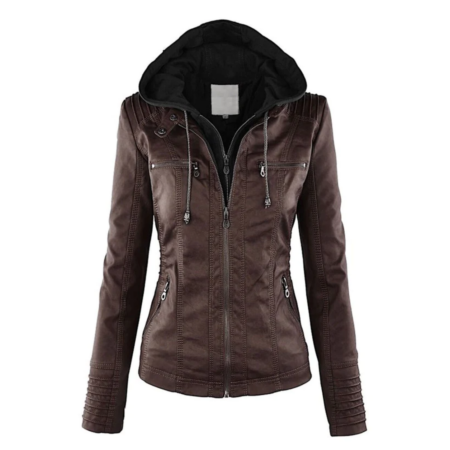 Lotte | Elegant leather jacket - Winter - DYAVOR®