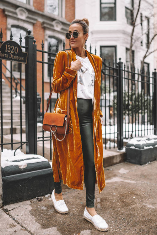 Live In Joy Velvet Long Sleeve Coat - 7 Colors - Top - DYAVOR®