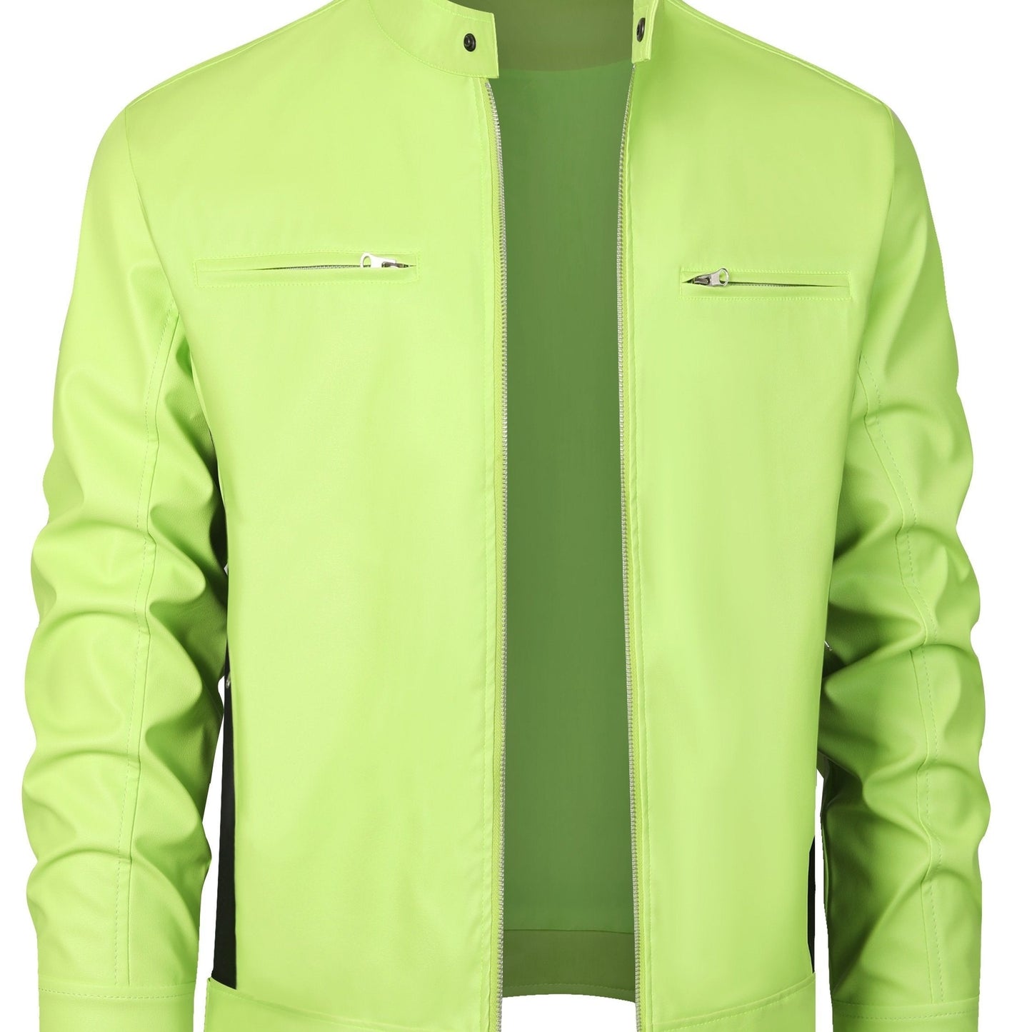 Ruben | Stylish PU leather jacket with color blocks and multi-zip design - 07/112024 1 - DYAVOR®