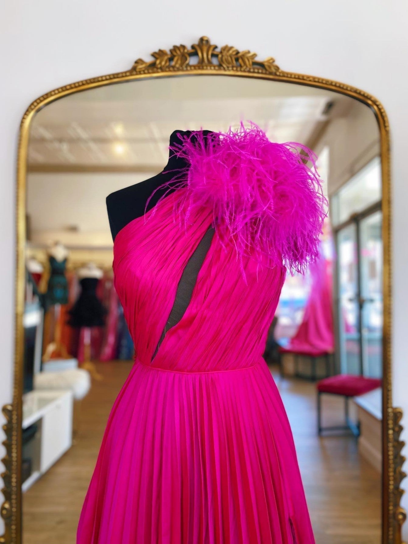 Raven |A Line Pleated One Shoulder Taffeta Prom Dress - Prom Dress - DYAVOR®