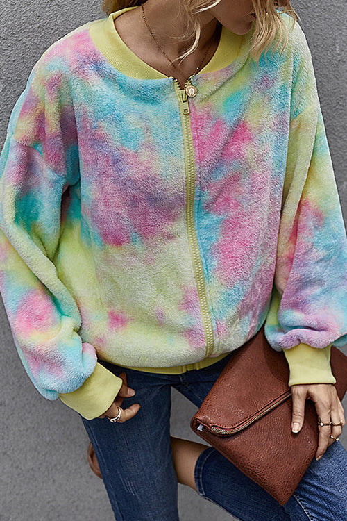 Ready For Fall Tie-Dye Fluffy Jacket - 4 Colors - Top - DYAVOR®