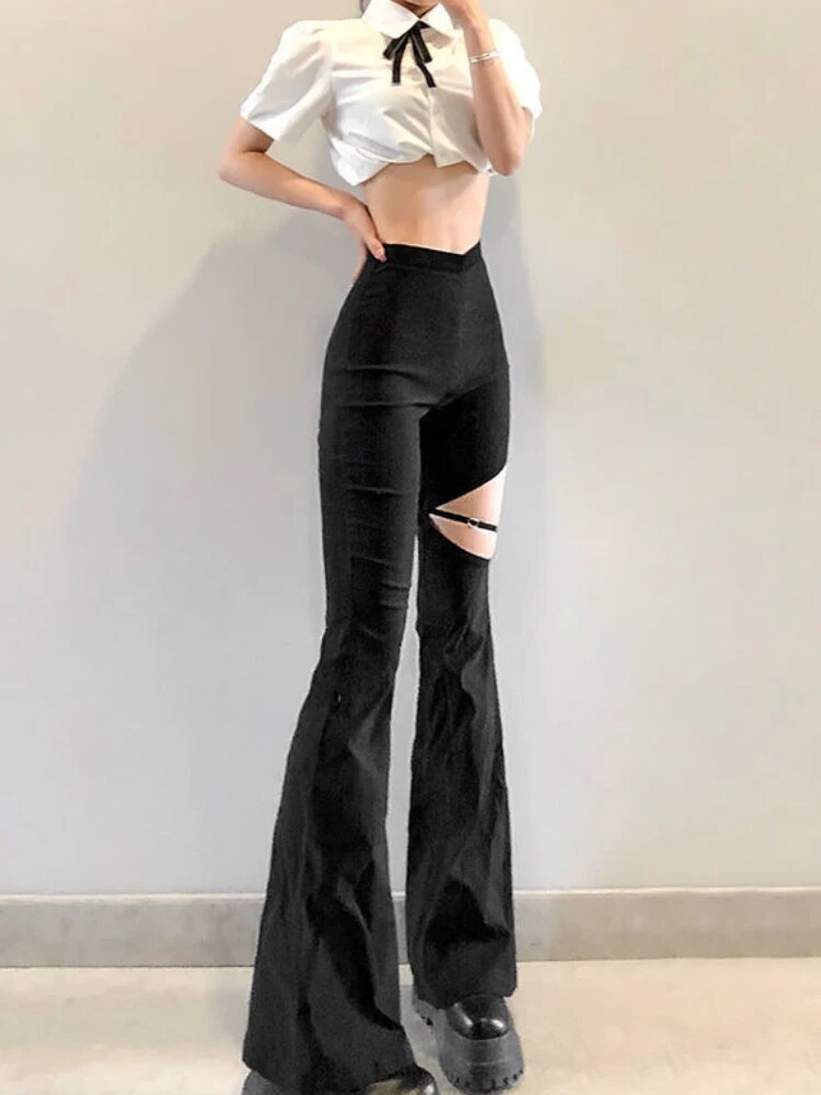 Ilaria | Flared slim women's pants - 07/112024 3 - DYAVOR®