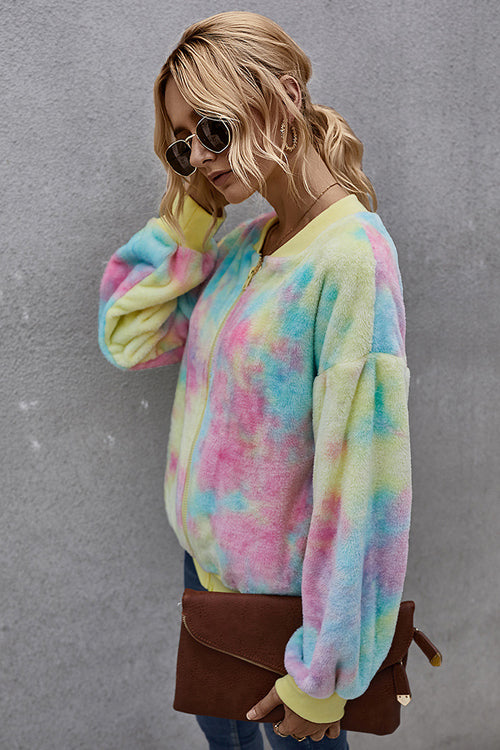 Ready For Fall Tie-Dye Fluffy Jacket - 4 Colors - Top - DYAVOR®