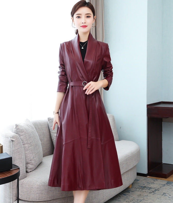 Genuine Leather Trench coat - Trench Coat - DYAVOR®