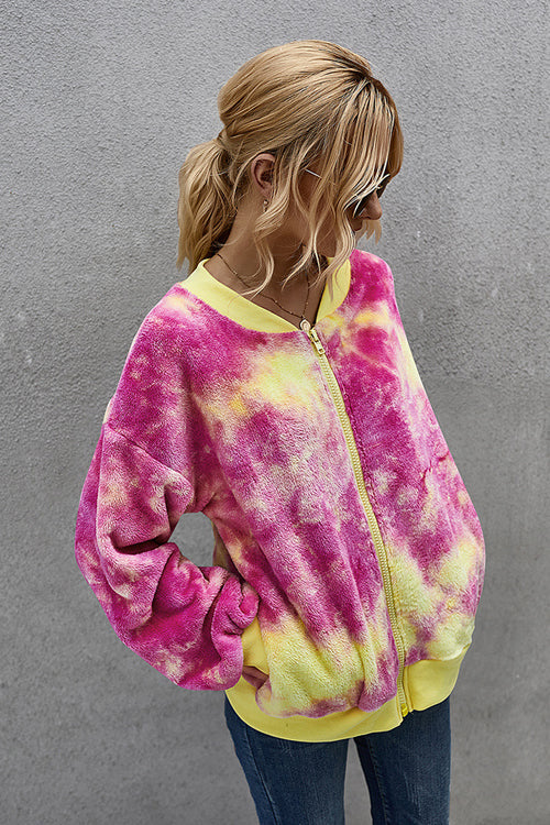 Ready For Fall Tie-Dye Fluffy Jacket - 4 Colors - Top - DYAVOR®