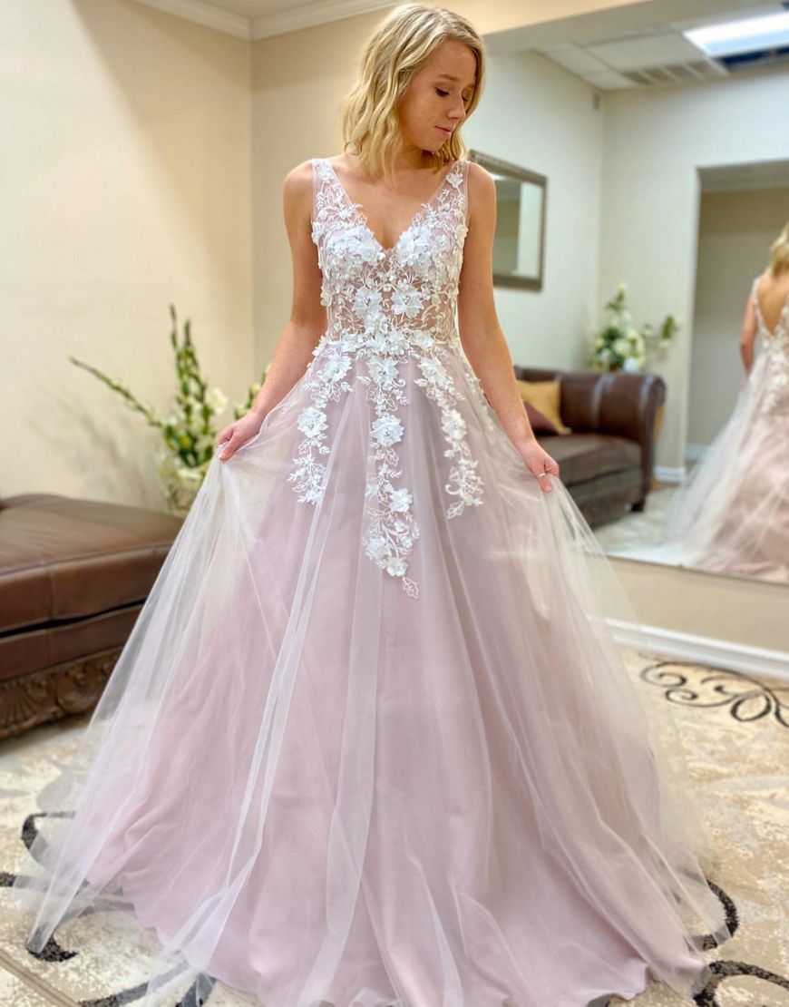 Jemma | A-Line Floor Length Prom Evening Dress With Appliques - Prom Dress - DYAVOR®