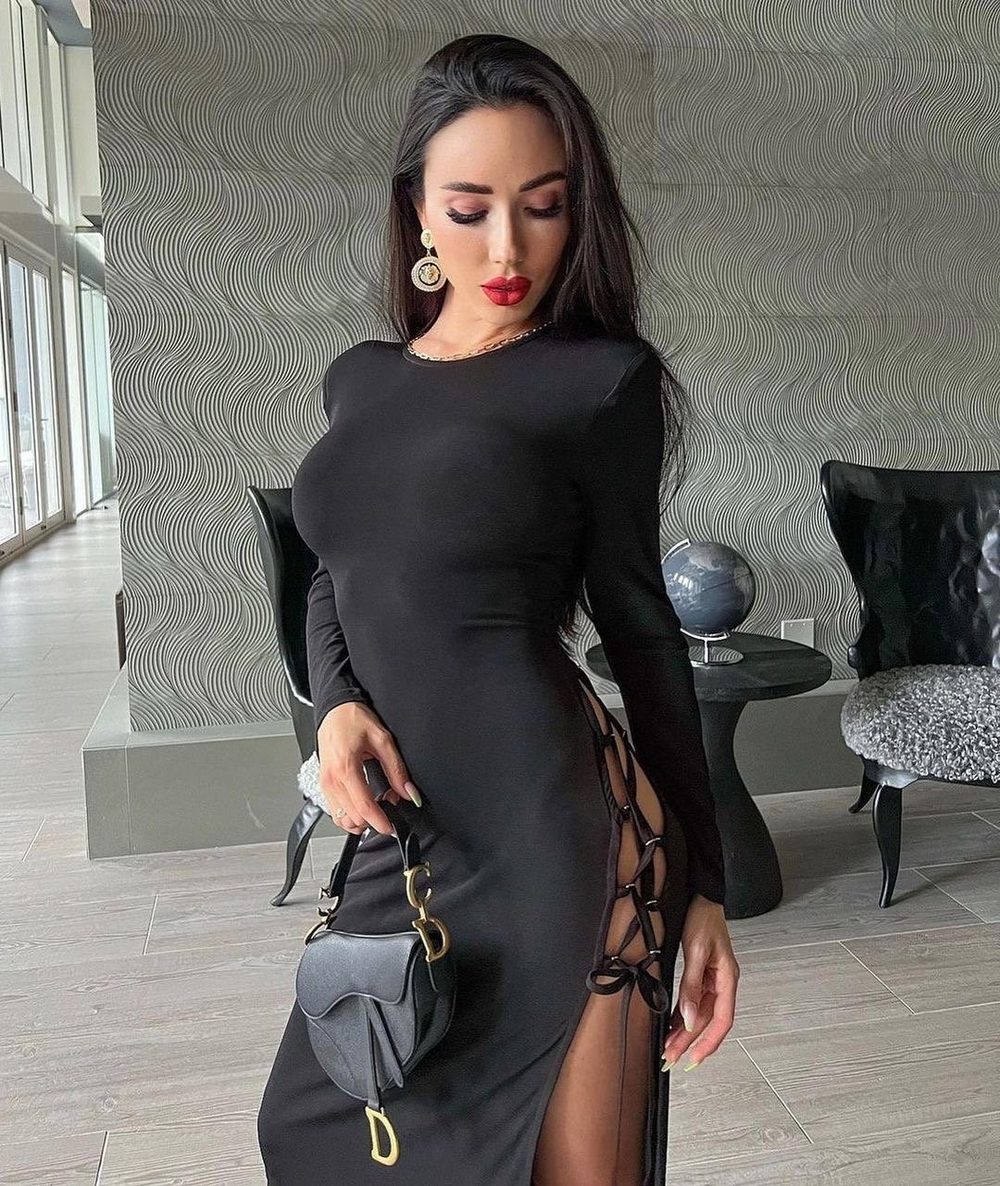 Open Back Lacing Maxi Dress -  - DYAVOR®