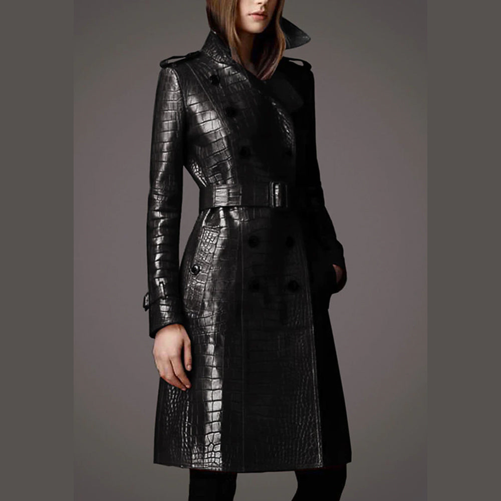 Autumn Leather Trench Coat - coats - DYAVOR®