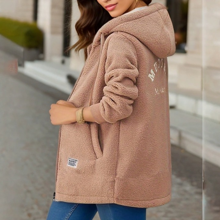 Stylish, warm women's fleece jacket for winter - Zelde - 26/102024 1 - DYAVOR®