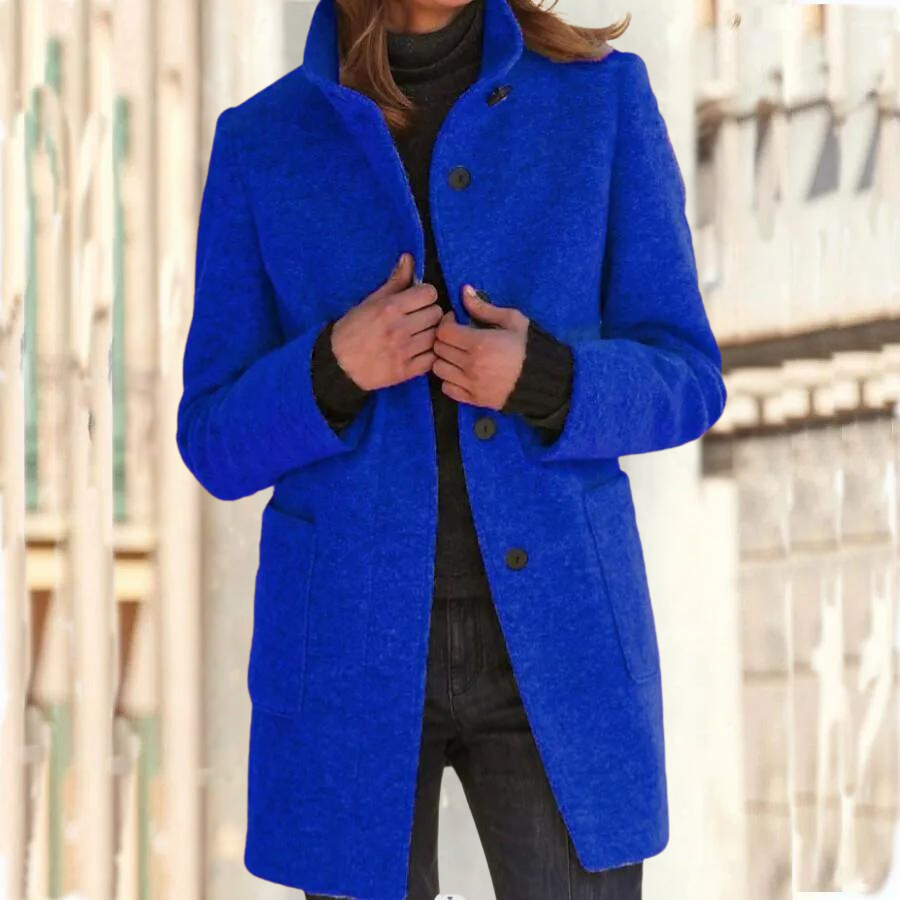 Elegant stand-up collar coat for women - Camille - 26/102024 1 - DYAVOR®