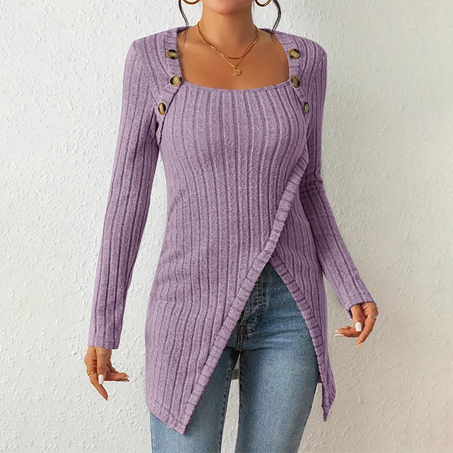 Claudia - Asymmetrical ribbed cardigan - 07/112024 3 - DYAVOR®