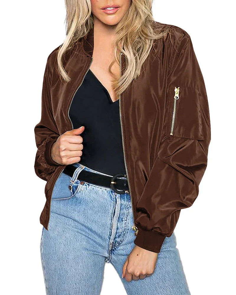 Rinna - stylish classic bomber jacket with pockets - perfect for any occasion - - DYAVOR®