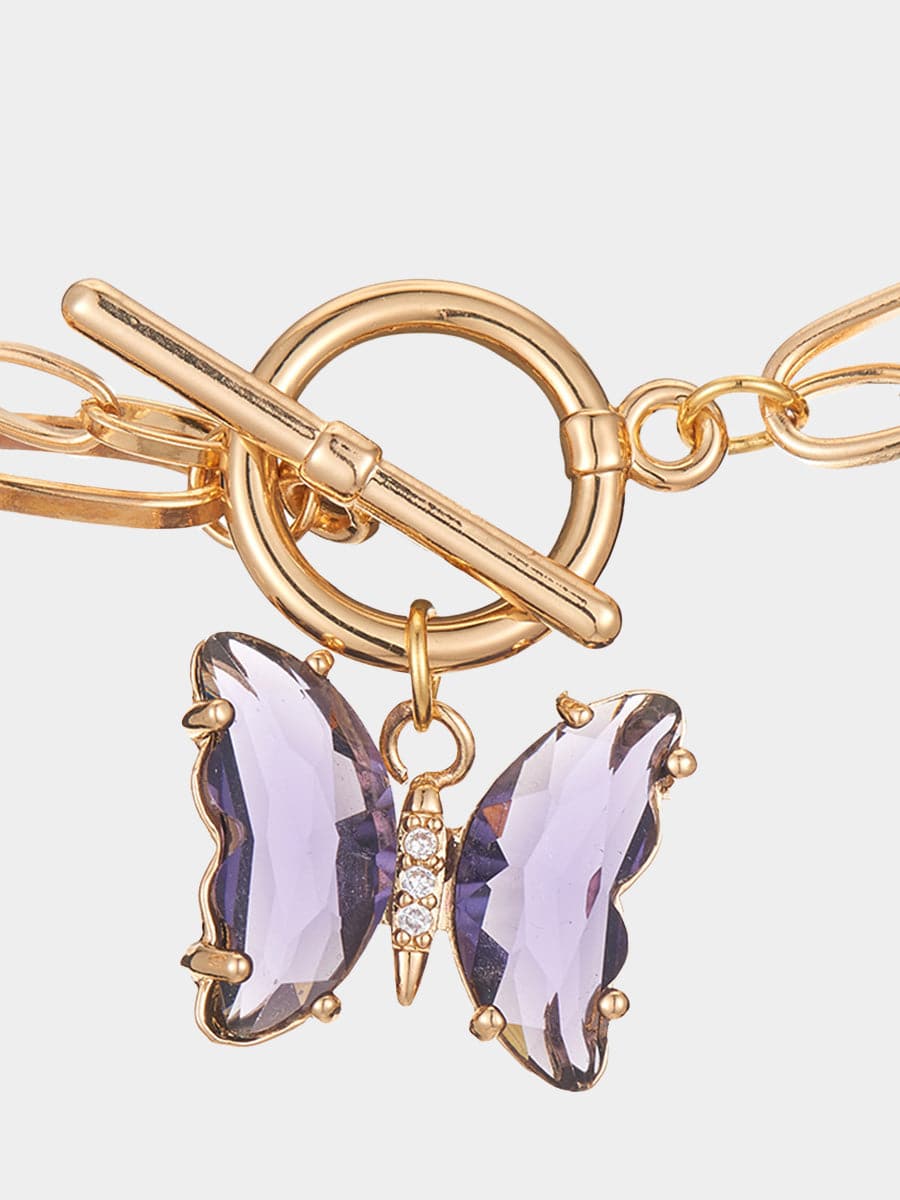 Crystal Butterfly Pendant Necklace MSE00131 - Necklaces - DYAVOR®
