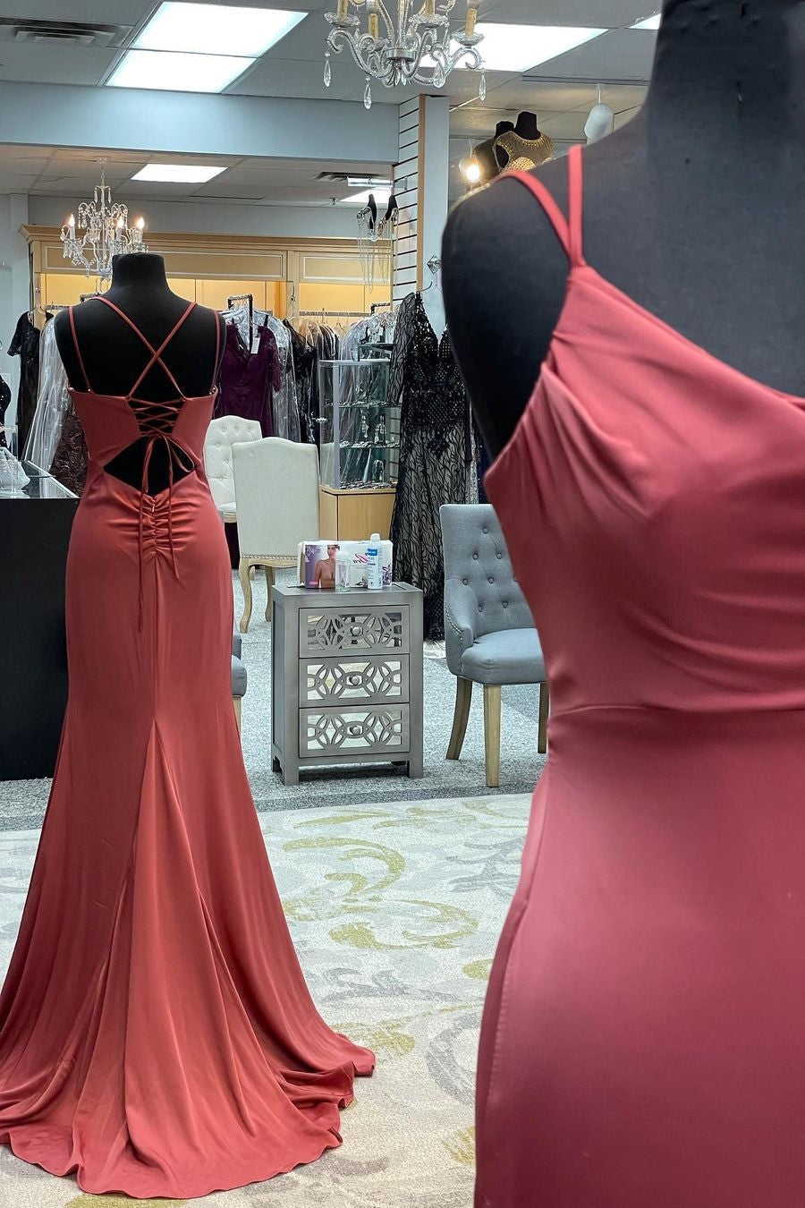 Legacy | Mauve Mermaid Cowl Neck Straps Long Prom Dress - Prom Dress - DYAVOR®