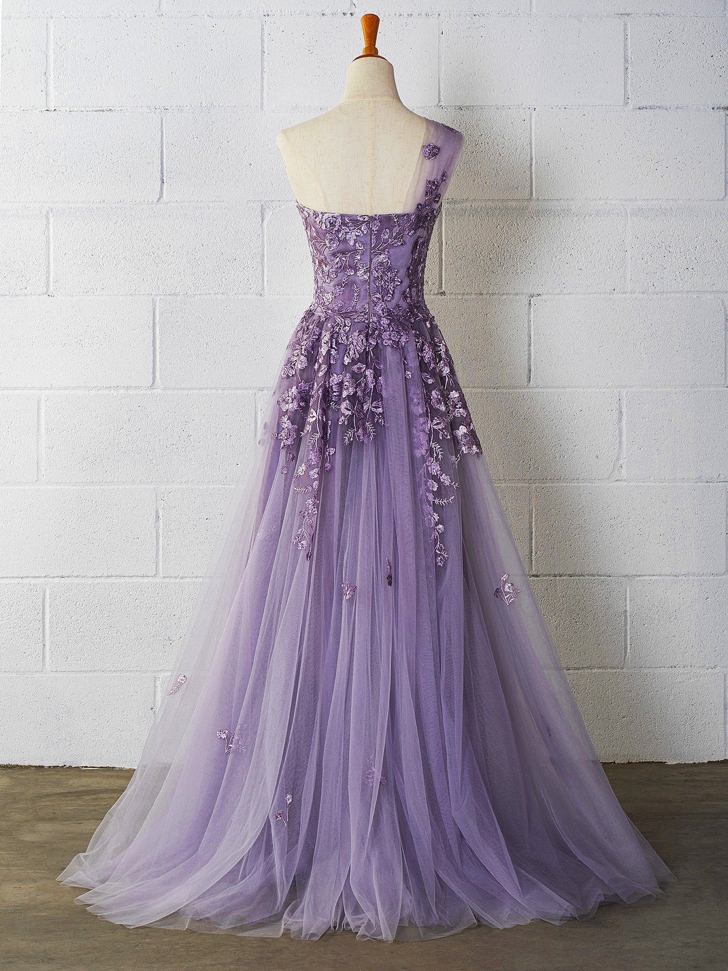 Sweet-Heart Tulle One Shoulder Floor Length Prom Dress - Prom Dresses - DYAVOR®