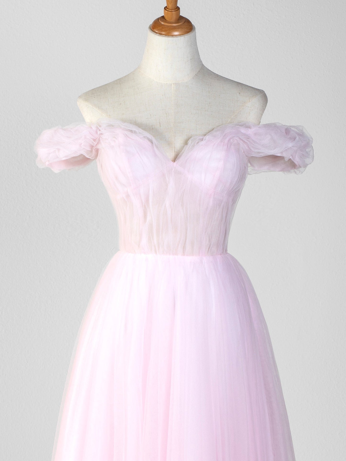 Sweetheart Neck Off the Shoulder Tea Length Tulle Prom Dress - Prom Dresses - DYAVOR®