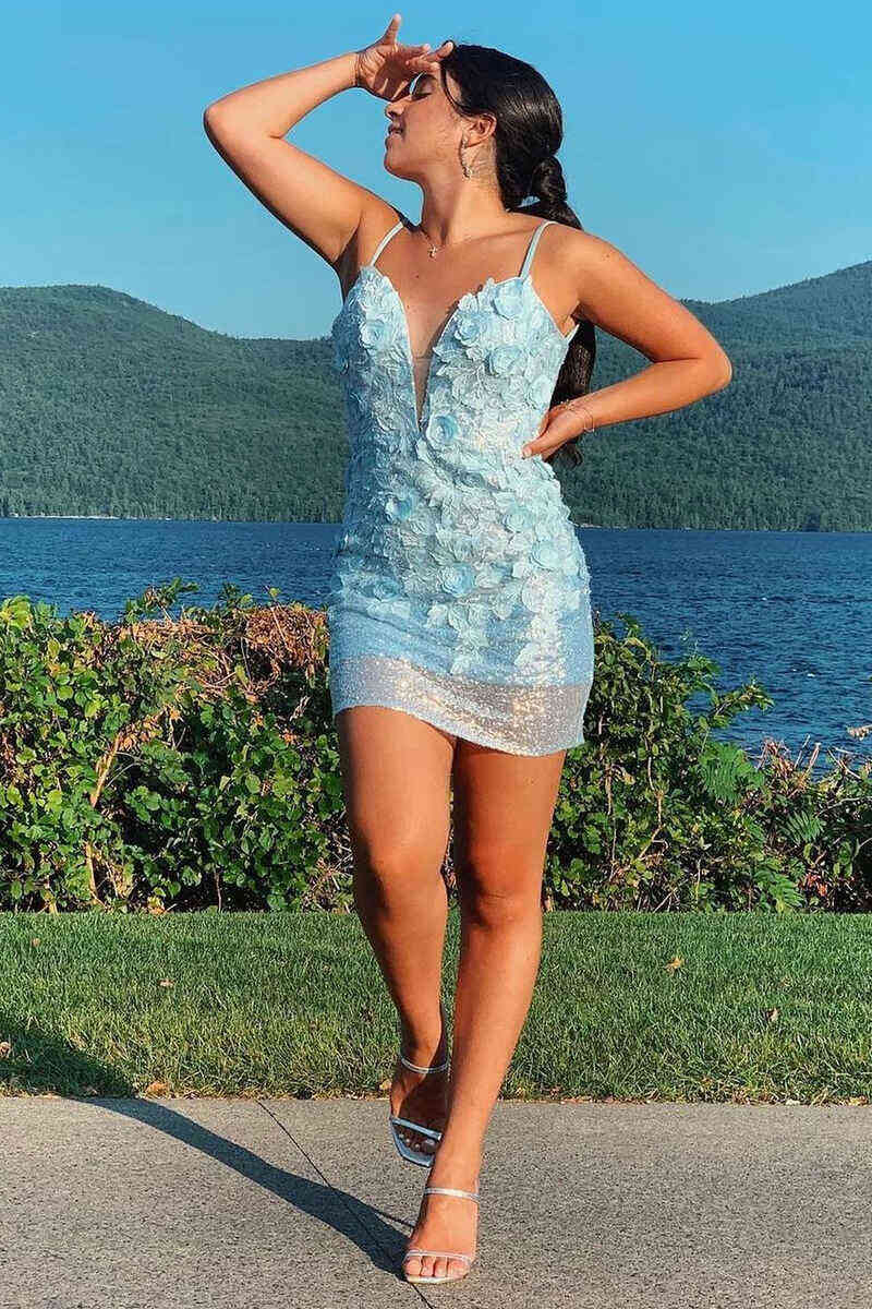 Francesca |Bodycon Backless Sequins Homecoming Dress - Homecoming Dress - DYAVOR®