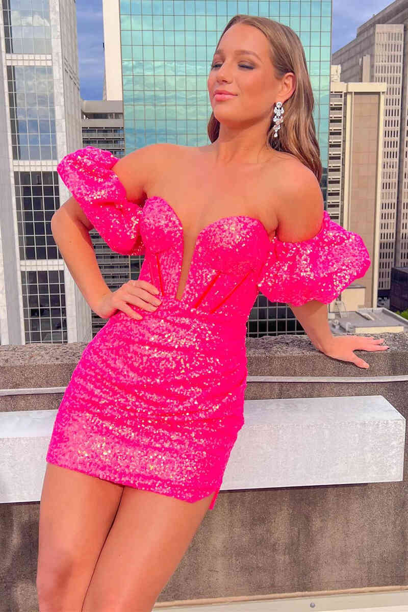 Verity |Bodycon Sweetheart Sequins Homecoming Dress - Homecoming Dress - DYAVOR®