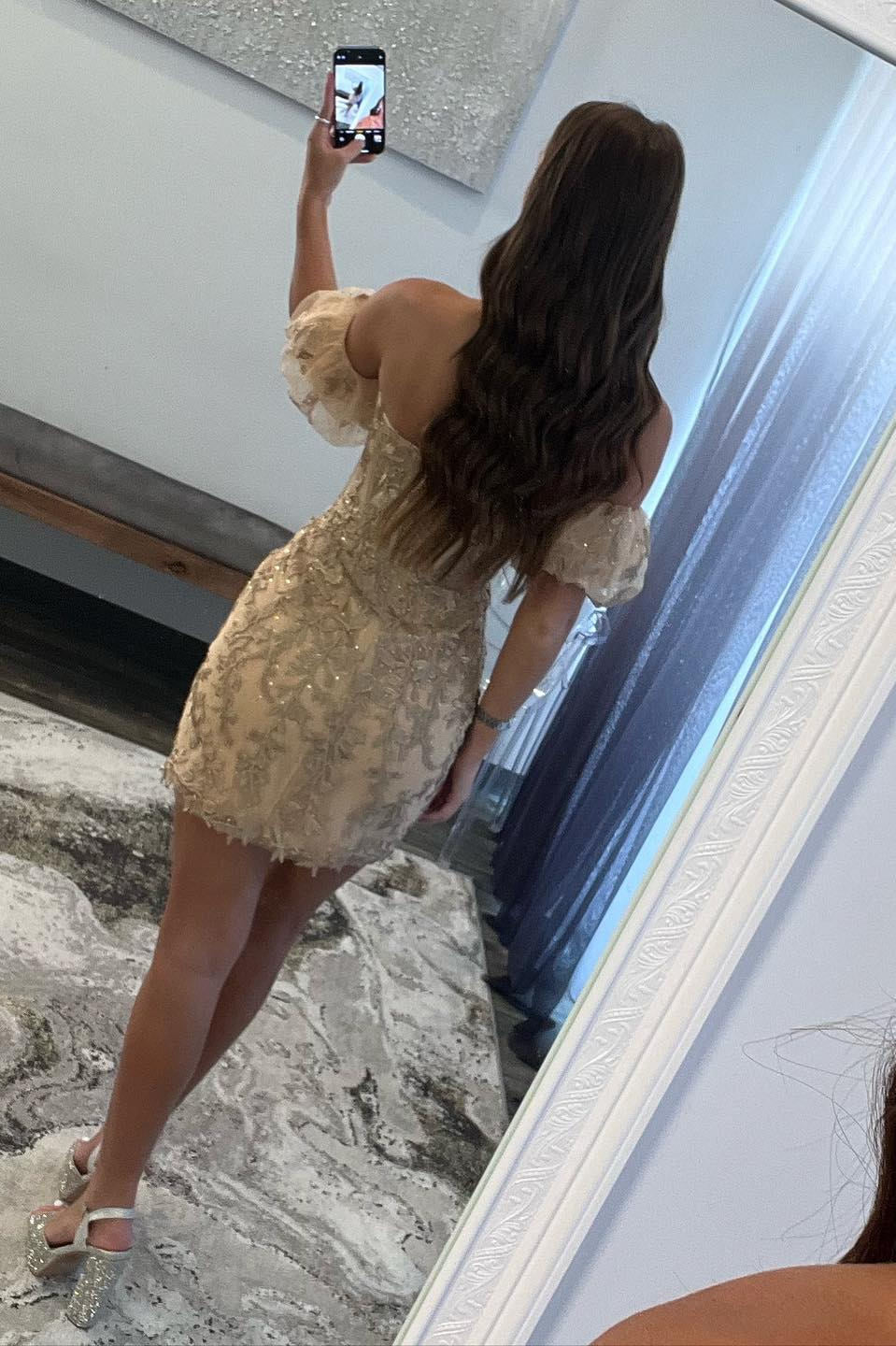 Ethel |Sheath Lace Strapless Homecoming Dress with Appliques - Homecoming Dress - DYAVOR®