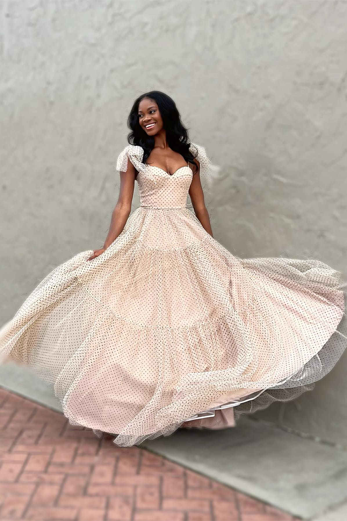 Skyler |A-line Sweetheart Dot Tulle Prom Dress - Prom Dress - DYAVOR®