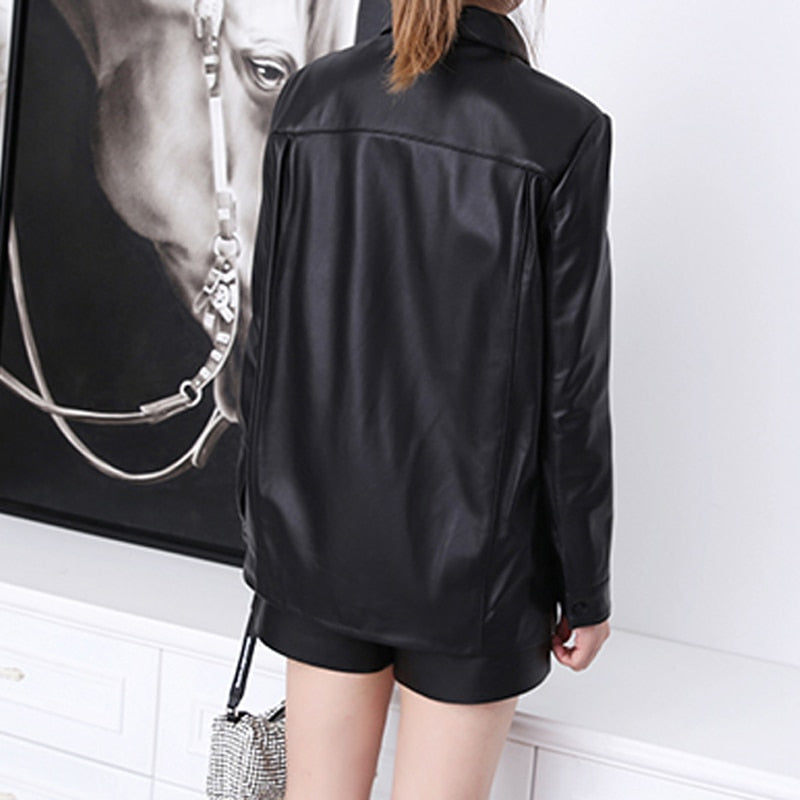 Genuine Leather Locomotive Punk Coat - Jackets - DYAVOR®