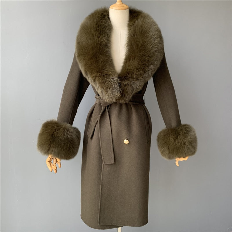 Cashmere Fur Wool Coats - coats - DYAVOR®