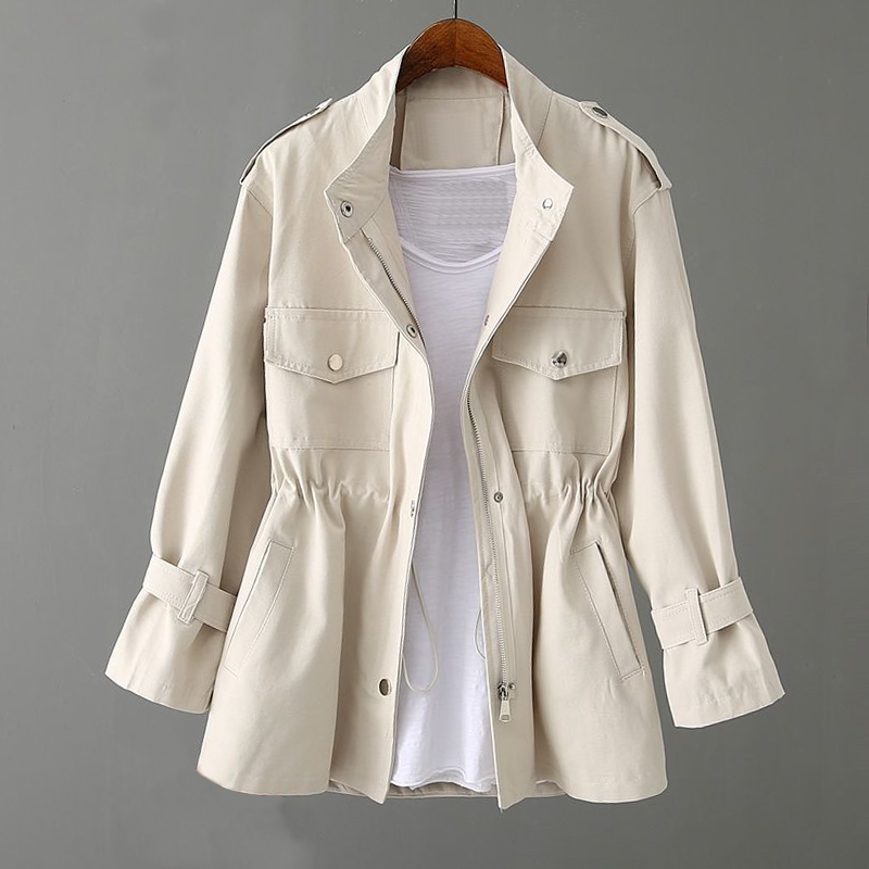 Lenja - plain jacket with drawstring for women - - DYAVOR®