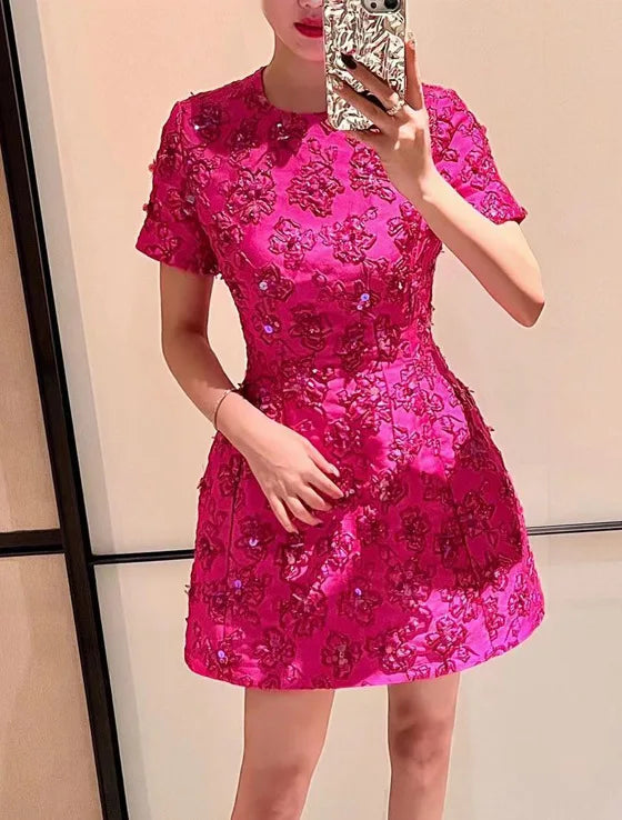 Chic Luxury Embroidered Mini Dress Blazer Set - Dresses - DYAVOR®