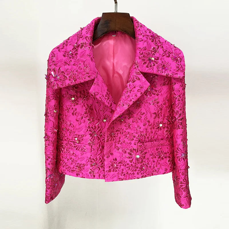 Chic Luxury Embroidered Mini Dress Blazer Set - Dresses - DYAVOR®