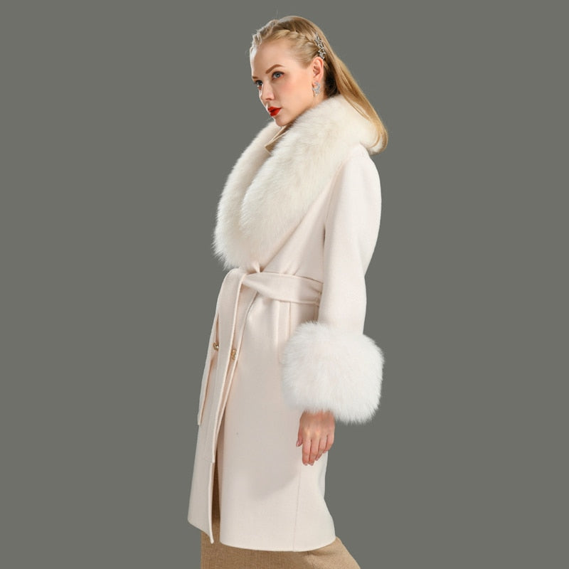 Cashmere Fur Wool Coats - coats - DYAVOR®