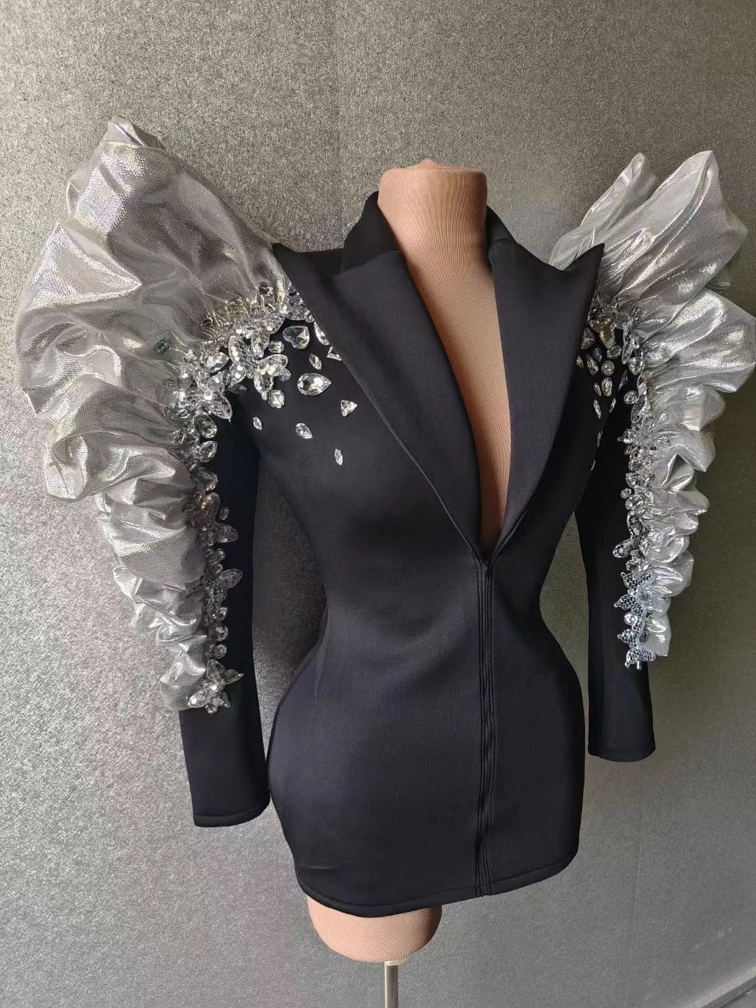Handmade Crystal Concert Performance Coat - Blazers - DYAVOR®