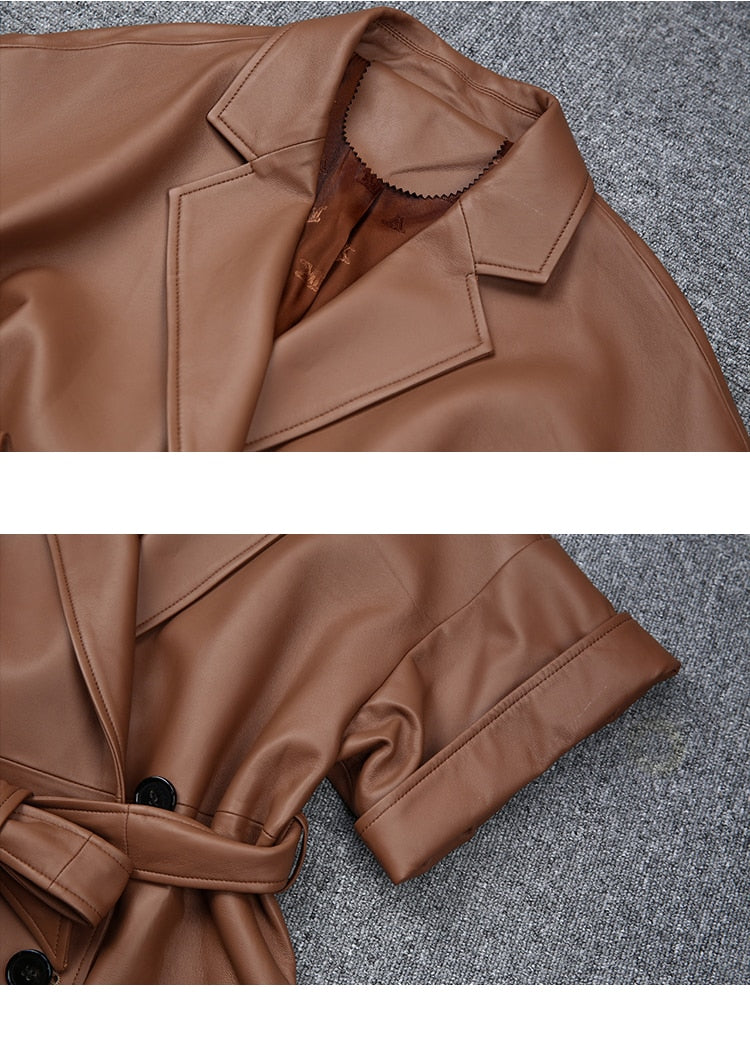 French Genuine Leather Coat - coats - DYAVOR®