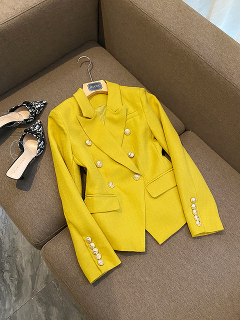 'Leosoxs' Green & Yellow Blazer - - DYAVOR®