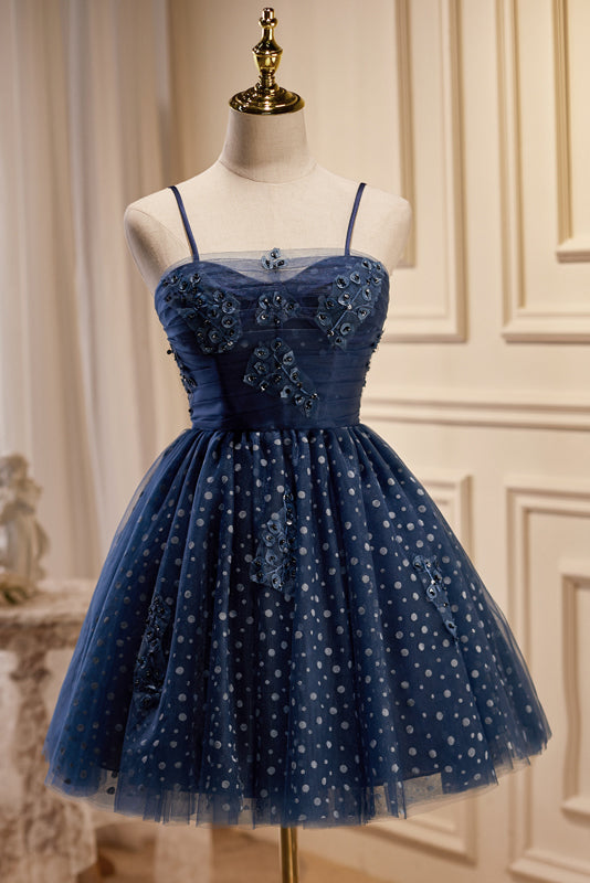 Juniper |A line Spaghetti Straps Tulle Homecoming Dress - Homecoming Dress - DYAVOR®